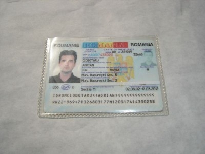 Coperta plastic carte identitate