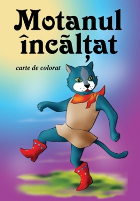 Motanul incaltat - Carte de colorat + poveste