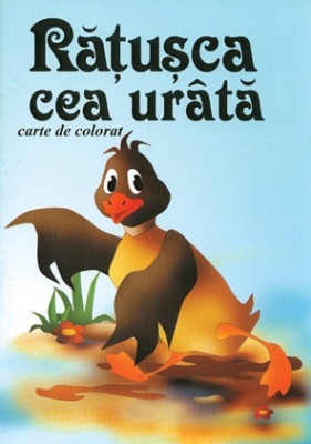 Ratusca cea urata - Carte de colorat + poveste