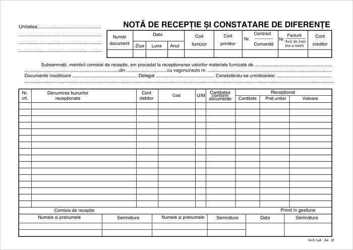 NIR fara TVA autocopiativ LUX