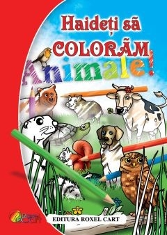Carte de colorat Haideti sa coloram - Animale 64 pagini