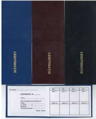 Legitimatie cartonata de servici