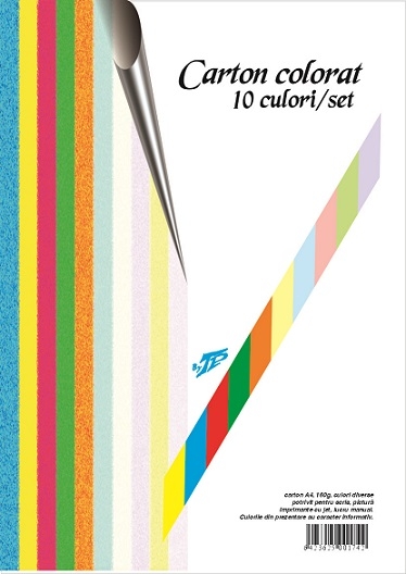 Carton A4 10 coli/top, Mixt 10 culori/set, 160 g/mp TP