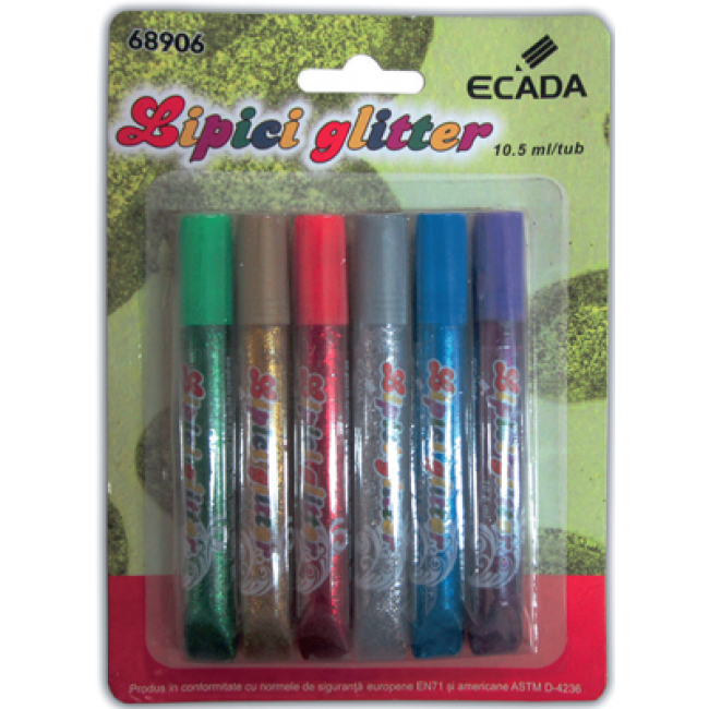 Lipici glitter Ecada 6/set