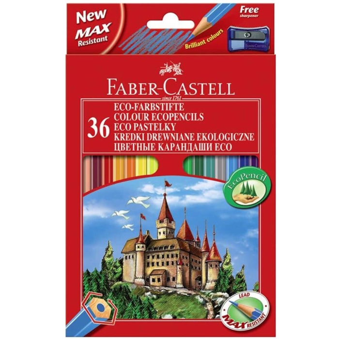 Creioane color 36/set culori Faber-Castell Eco