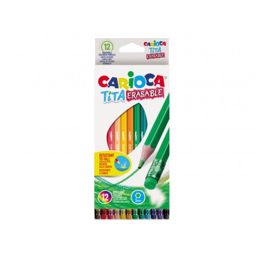 Creioane color cu guma 12/set Carioca