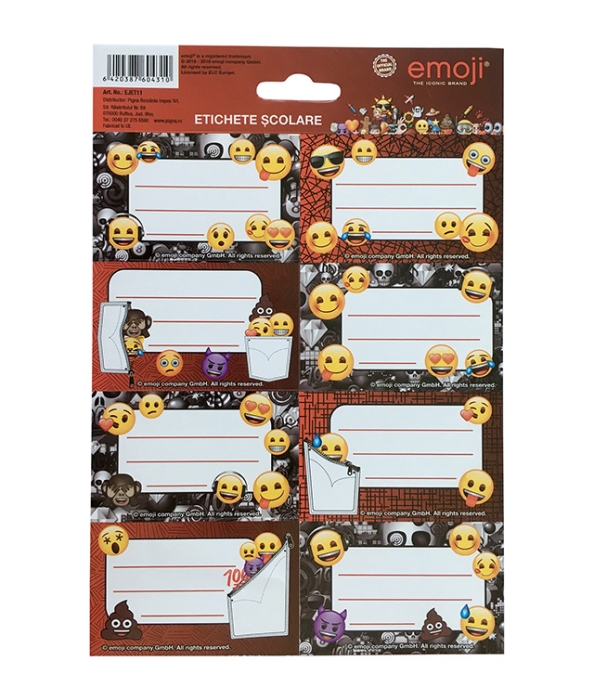 Etichete scolare Emoji 40/set