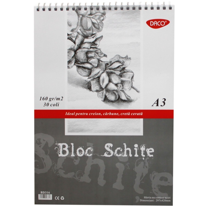 Bloc desen A3 160  g/mp 30 file Schite DACO BD316