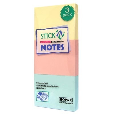 Post-it 38x50 Hopax 3/set colorat