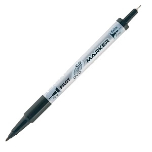 Marker CD/DVD Pilot Twin cu 2 capete negru 6mm