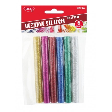 Rezerva de silicon 10 mm glitter RS210 DACO 6/set