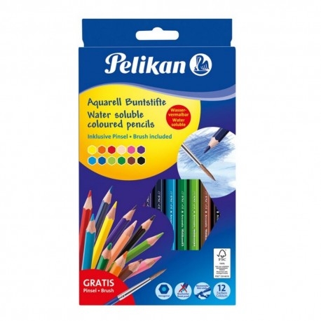 Creioane color 12/set Acuarela Pelikan