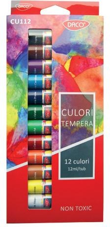 Tempera 12 culori DACO 12 ml CU112