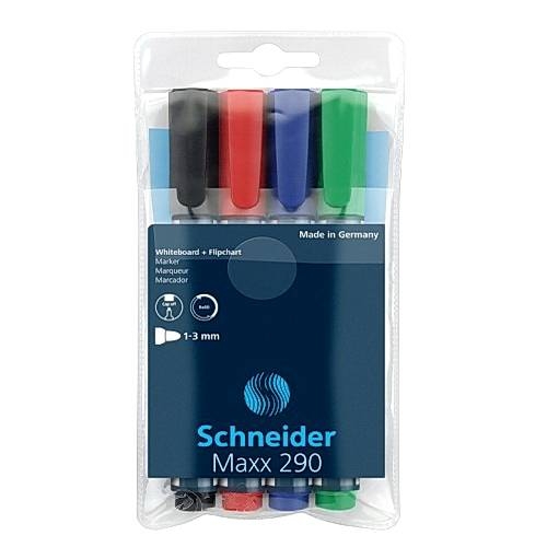 Marker White Board + Flipchart Schneider 4/set MAX 290