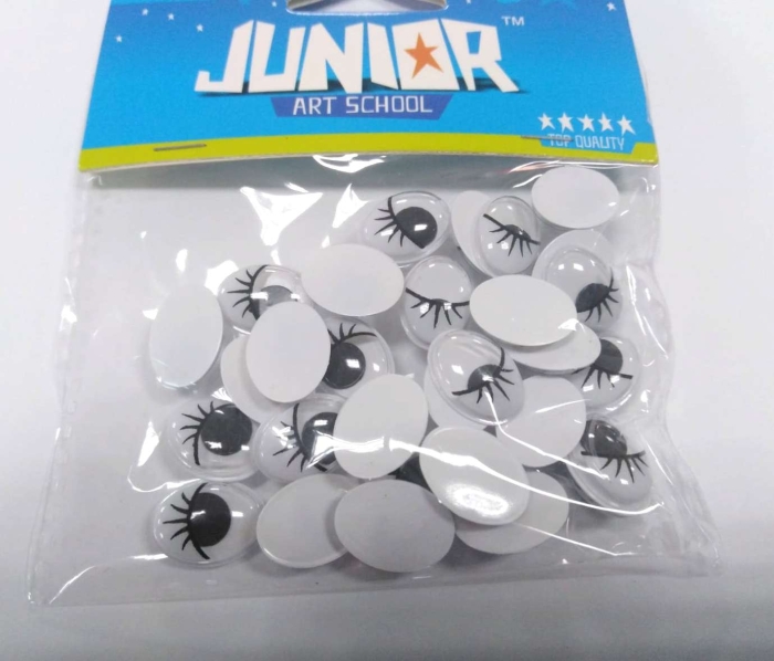 Ochisori mobili negri 12 mm Junior ovali