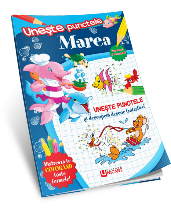 Carte de colorat Uneste punctele Marea