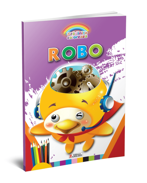 Carte de colorat ROBO carte colorat A4 96 pagini gradinita