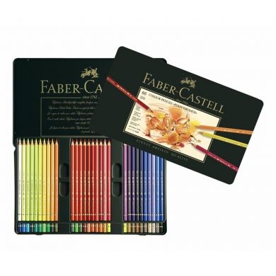 Creioane color 60 culori/set Polychromos FABER-CASTELL, FC110060