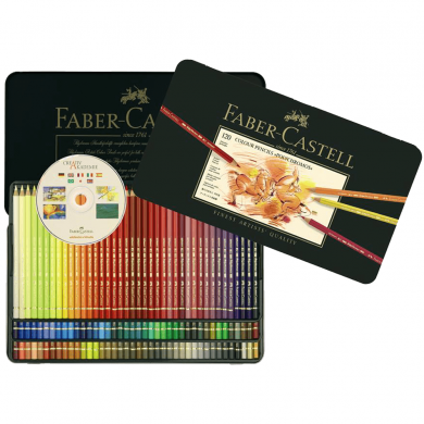 Creioane color 120 culori/set Polichromos Faber-Castell FC110011
