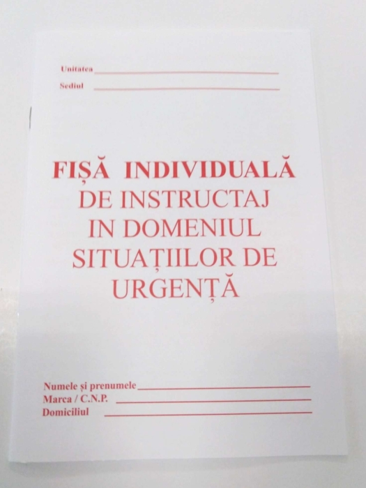 Fisa PSI - instructaj situatii de urgenta