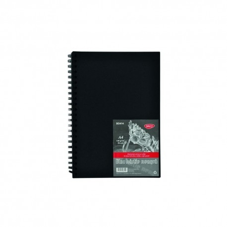 Bloc desen A4 140 g/mp hartie neagra 30 file DACO BD414