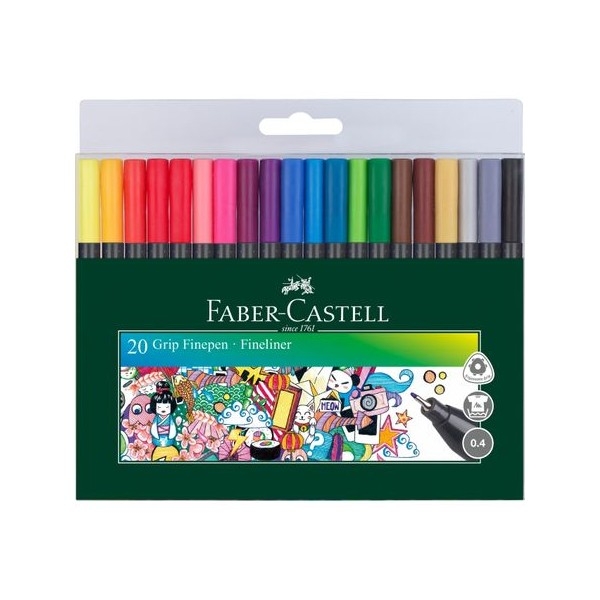 Fine liner Grip Faber-Castell 20/set