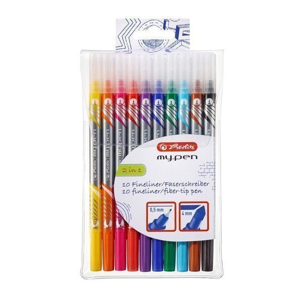 Fine liner Herlitz + carioca 10/set My.Pen