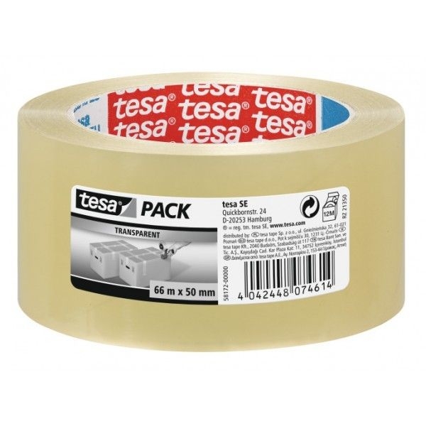 Scotch 48 mm x 66 m  transparent TESA adeziv cauciuc natural