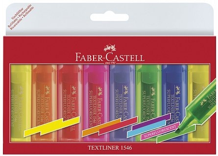 Marker evidentiator 8-set Faber-Castell Superfluorescent 154662