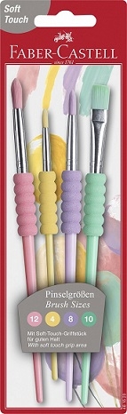 Pensule 4/set Soft Touch Pastel Faber-Castell