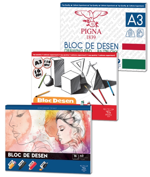 Bloc desen A3 110 g/mp Pigna