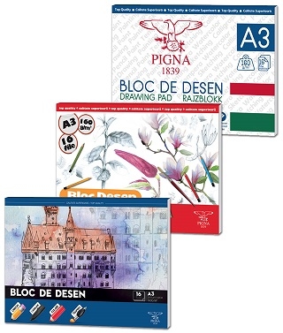 Bloc desen A3 160 g/mp Pigna