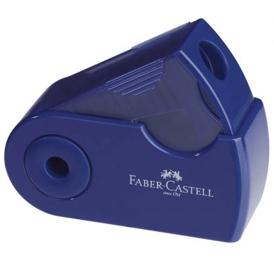 Ascutitoare Faber-Castell plastic simpla Sleeve-Mini Albastra