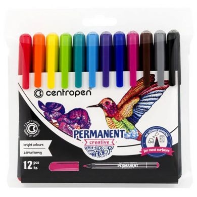 Marker permanent Creativ Centropen 12/set-2896