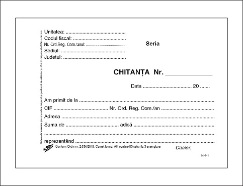 Chitantier autocopiativ 3 ex. LUX