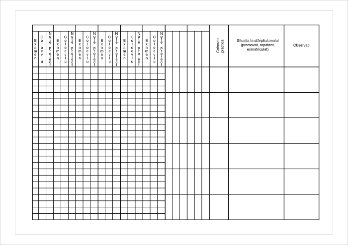 Catalog Centralizator pentru facultate