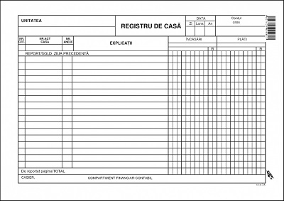 Registru casa autocopiativ 2 exemplare perfor