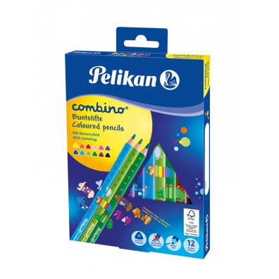 Creioane color 12/set JUMBO PELIKAN Combino