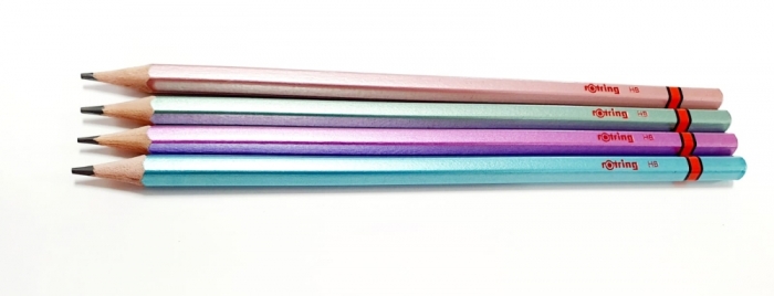 Creion fara guma Rotring culori metalizate HB