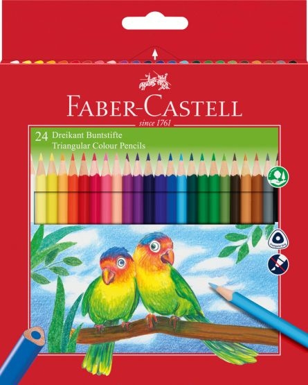 Creioane color 24 culori Faber Castell FC120524