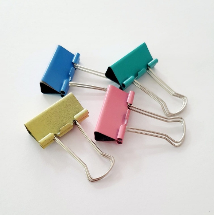 Clips metalic colorat 25 mm 48/cutie