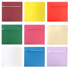 Plic color pentru felicitari 140 x 140 mm, 25 buc/set, DACO