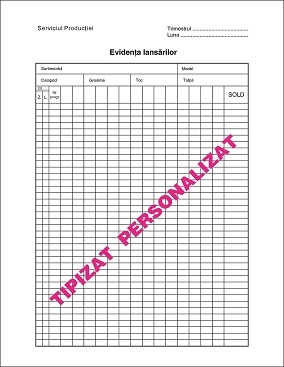 Tipizat personalizat A4 offset 100 file fara numerotare