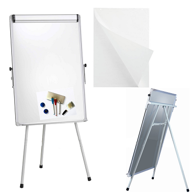 Flipchart magnetic, rama aluminiu, trepied EVOffice