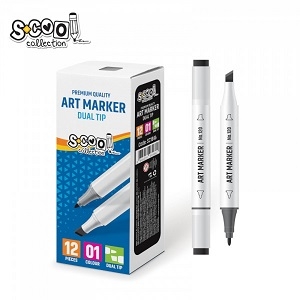 Marker permanent 2 capete S-Cool