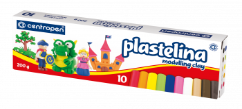 Plastilina 10 culori Centropen 200 g