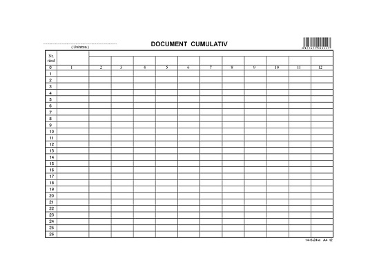 Document cumulativ orizontal A4