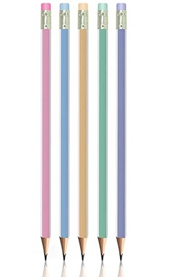 Creion cu guma HB Culori pastelate SC146