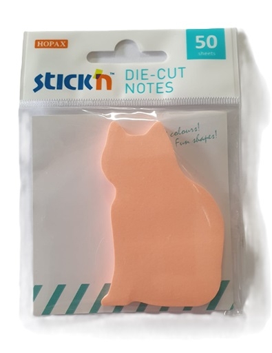 Post-it pisica 70 x 70 mm, 50 file, Hopax roz neon