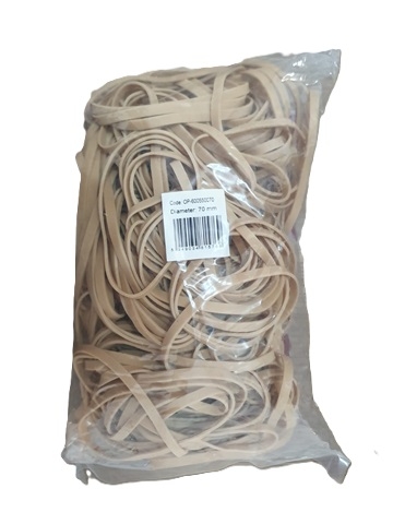 Elastice pentru bani diametru 70 mm 500 G  latime 5 mm x1.5 mm OPTIMA